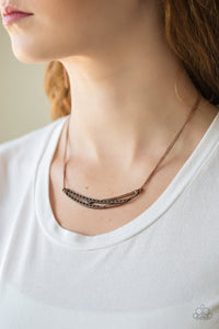Paparazzi Accessories Moto Modern - Copper Necklace 