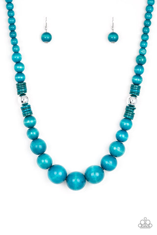 Paparazzi Accessories Panama Panorama - Blue Necklace & Earrings 