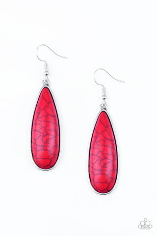 Paparazzi Accessories Santa Fe Skies - Red Earrings 