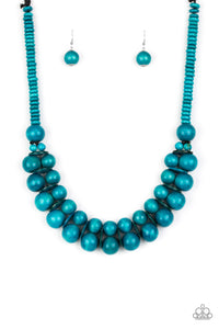 Paparazzi Accessories Caribbean Cover Girl - Blue Necklace & Earrings 