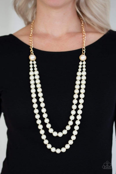 Paparazzi Accessories Endless Elegance - Gold Necklace & Earrings 