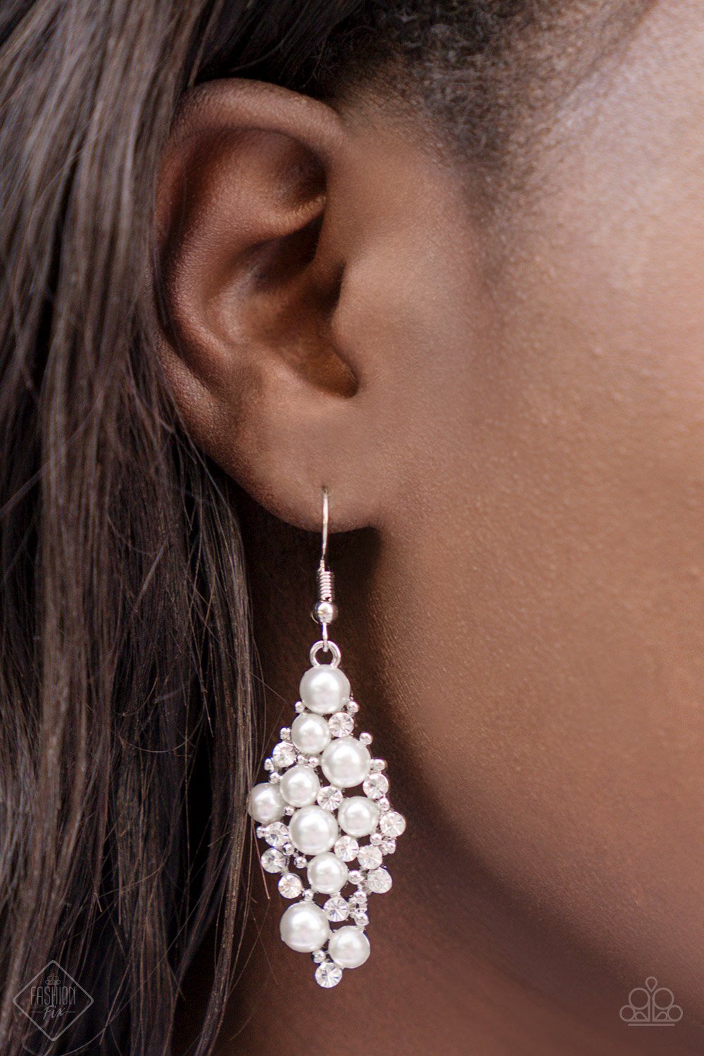 Paparazzi Accessories Famous Fashion- White Earrings 