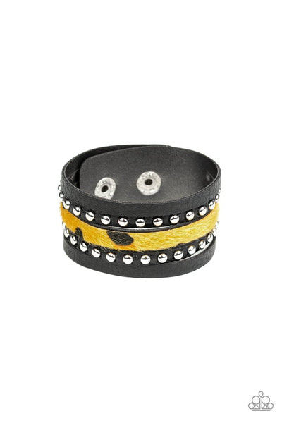 Paparazzi Accessories Born To Be WILDCAT - Yellow Bracelet 