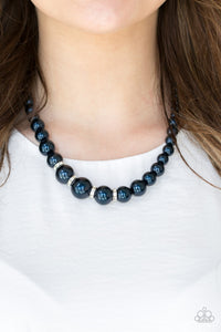 Paparazzi Accessories Party Pearls - Blue Necklace & Earrings 