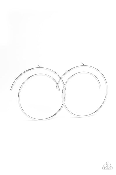 Paparazzi Accessories Vogue Vortex - Silver Earrings 