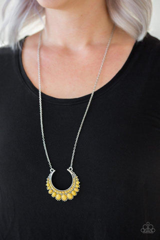 Paparazzi Accessories Count To ZEN - Yellow Necklace & Earrings 