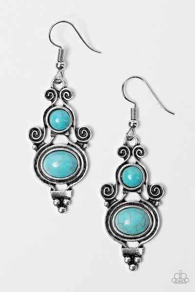 Paparazzi Accessories Hope For The WEST - Blue Earrings 