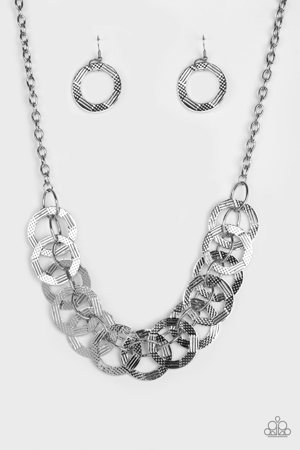 Paparazzi Accessories The Main Contender - Silver Necklace & Earrings 