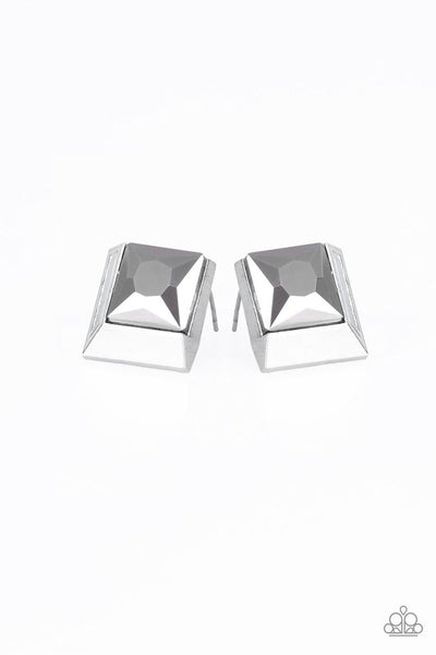 Paparazzi Accessories Stellar Square - Silver Earrings 