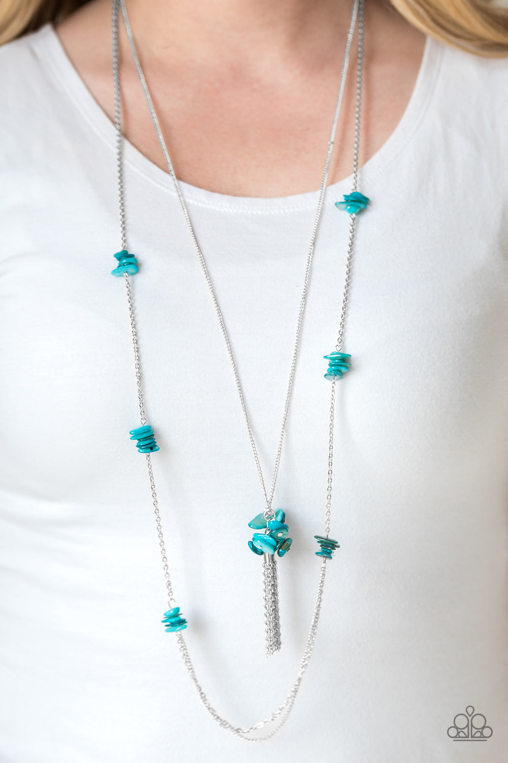 Paparazzi Necklace Cliff Cache - Blue