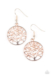 Paparazzi Accessories TREE Ring Circus - Rose Gold Earrings 