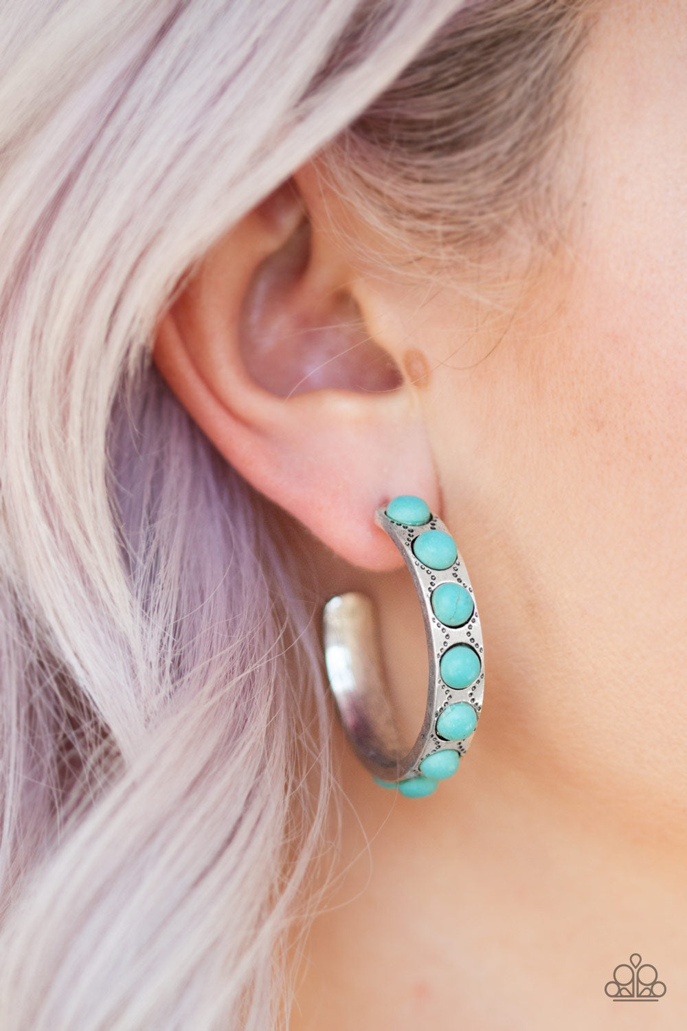 Paparazzi Accessories Western Watering Hole - Blue Earrings 