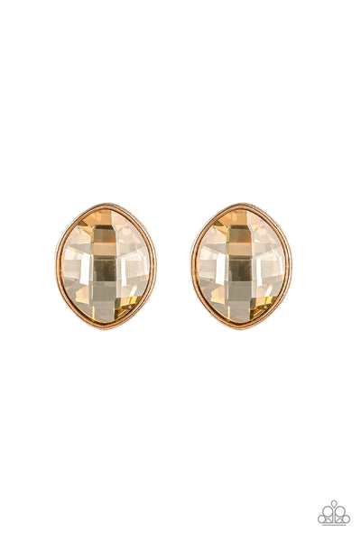 Paparazzi Accessories Movie Star Sparkle - Gold Earrings 