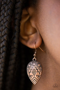 Paparazzi Accessories  Adobe Adornment - Copper Earrings