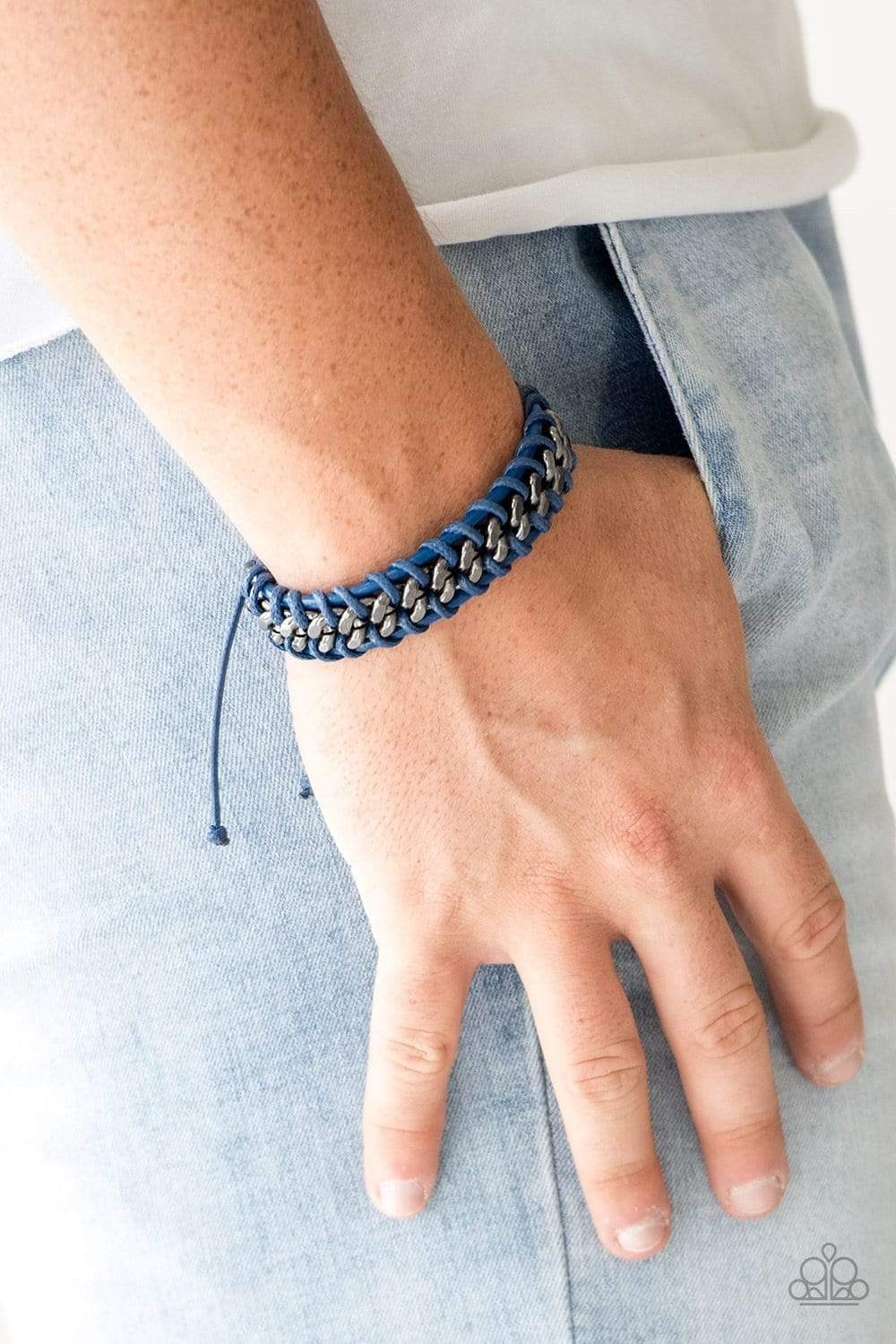 Paparazzi Accessories Racer Edge - Blue Bracelet 