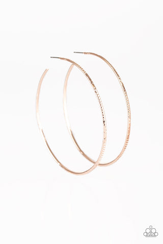 Paparazzi Accessories Sleek Fleek - Rose Gold Earrings 