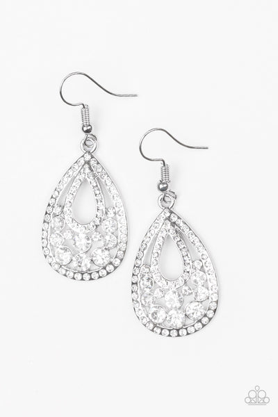 Paparazzi Accessories Sparkling Stardom - White Earrings 