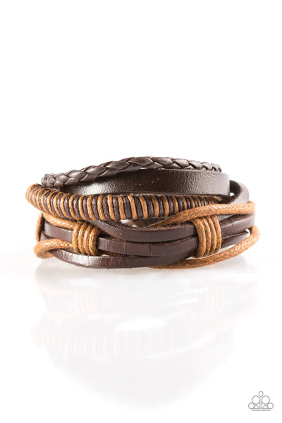 Paparazzi Accessories Trailbreaker - Brown Bracelet 