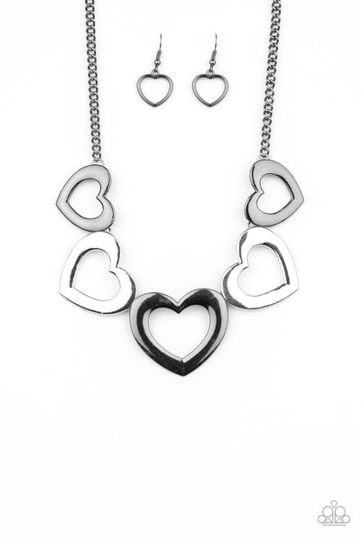 Paparazzi Accessories Hearty Hearts - Multi Necklace & Earrings 