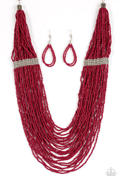 Paparazzi Accessories We Got The BEAD! - Red Necklace & Earrings 