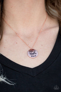 Paparazzi Accessories Hustle On Repeat - Copper Necklace & Earrings 