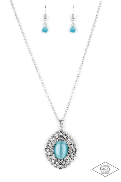 Paparazzi Accessories Heart Of Glace - Blue Necklace & Earrings 
