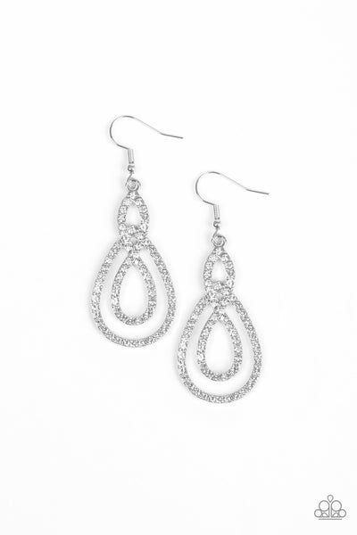 Paparazzi Accessories Sassy Sophistication - White Earrings 