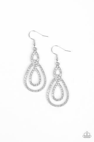 Paparazzi Accessories Sassy Sophistication - White Earrings 