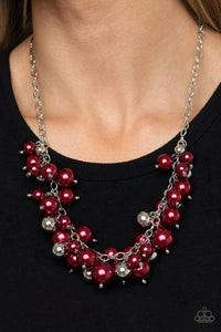 Paparazzi Accessories Uptown Upgrade - Red Necklace & Earrings 