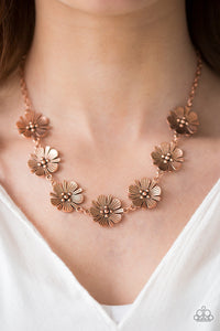 Paparazzi Accessories Poppin Poppies - Copper Necklace 