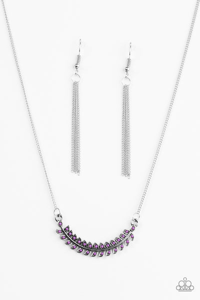 Paparazzi Accessories Flying Colors - Purple Necklace & Earrings 
