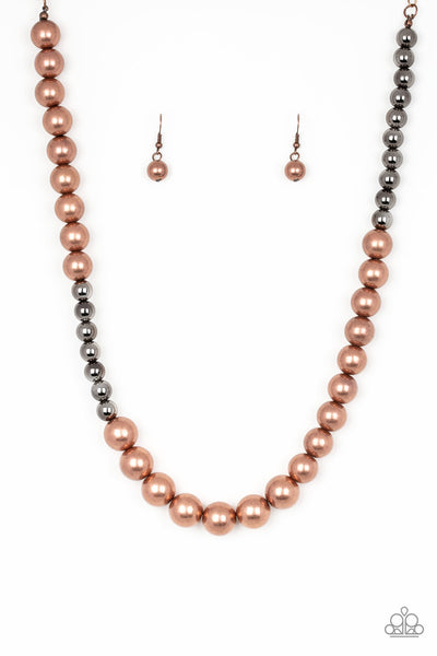 Paparazzi Accessories Power To The People - Copper Necklace & Earrings 