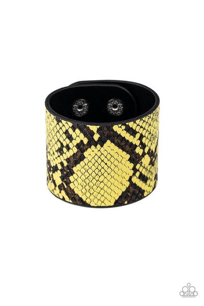 Paparazzi Accessories The Rest Is HISS-tory - Yellow Bracelet 