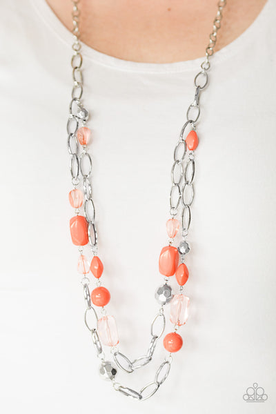 Paparazzi Necklace GLEAM Weaver - Orange