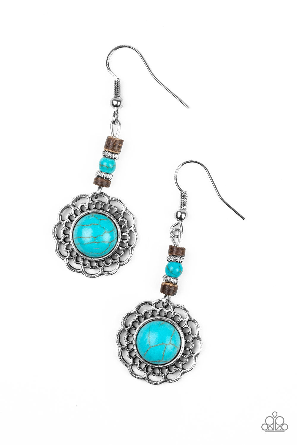 Paparazzi Accessories Desert Bliss - Blue Earrings 