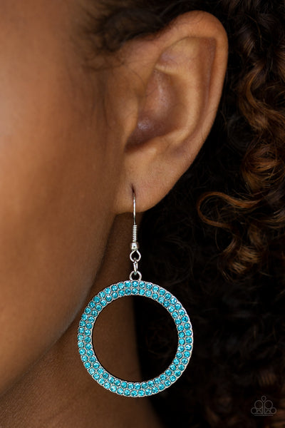 Paparazzi Accessories Bubbly Babe - Blue Earrings 