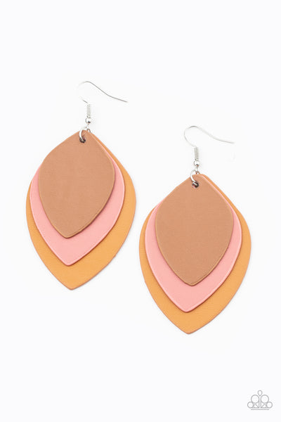 Paparazzi Accessories Light as a LEATHER - Multi Earrings 