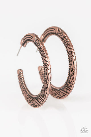 Paparazzi Accessories New Zealand Native - Copper Earrings 