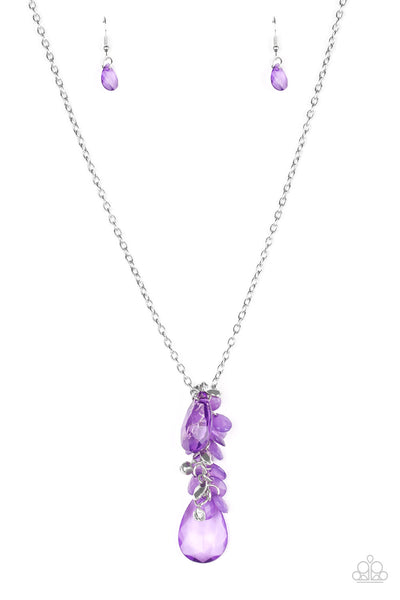 Paparazzi Accessories Summer Solo - Purple Necklace & Earrings 