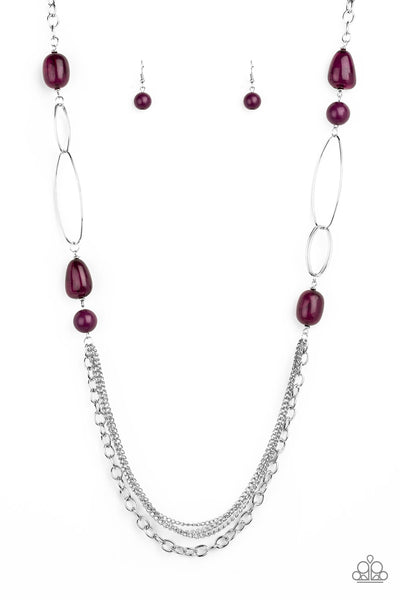 Paparazzi Accessories Pleasant Promenade - Purple Necklace & Earrings 