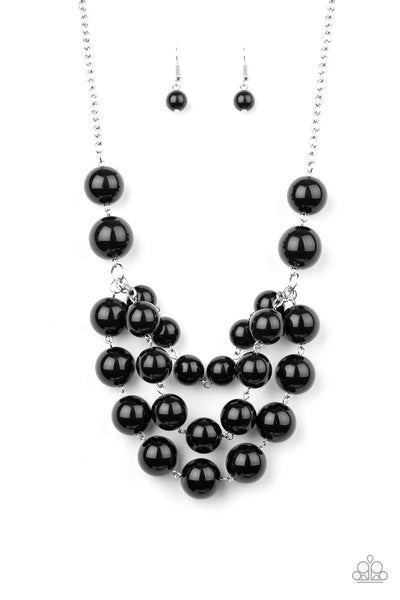 Paparazzi Accessories Miss Pop-YOU-larity - Black Necklace & Earrings 