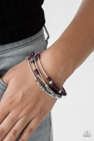 Paparazzi Accessories Tribal Spunk - Purple Bracelet 