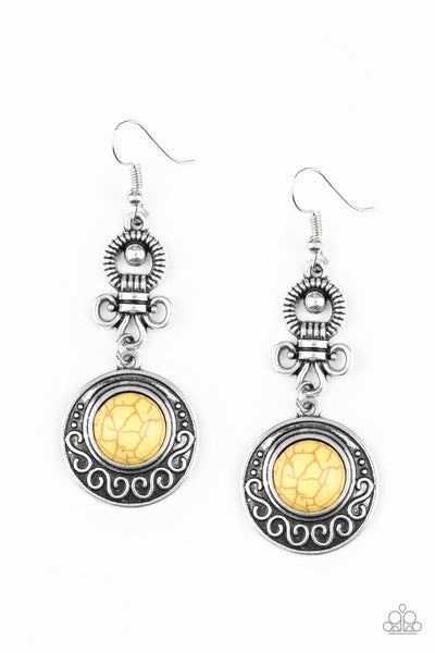 Paparazzi Accessories Southern Serenity - Yellow Earrings 