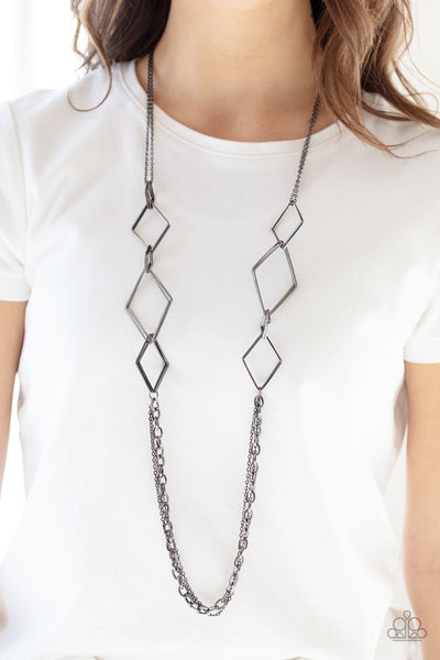 Paparazzi Accessories Fashion Fave - Black Necklace & Earrings 