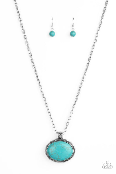 Paparazzi Accessories Sedimentary Colors - Blue Necklace & Earrings 