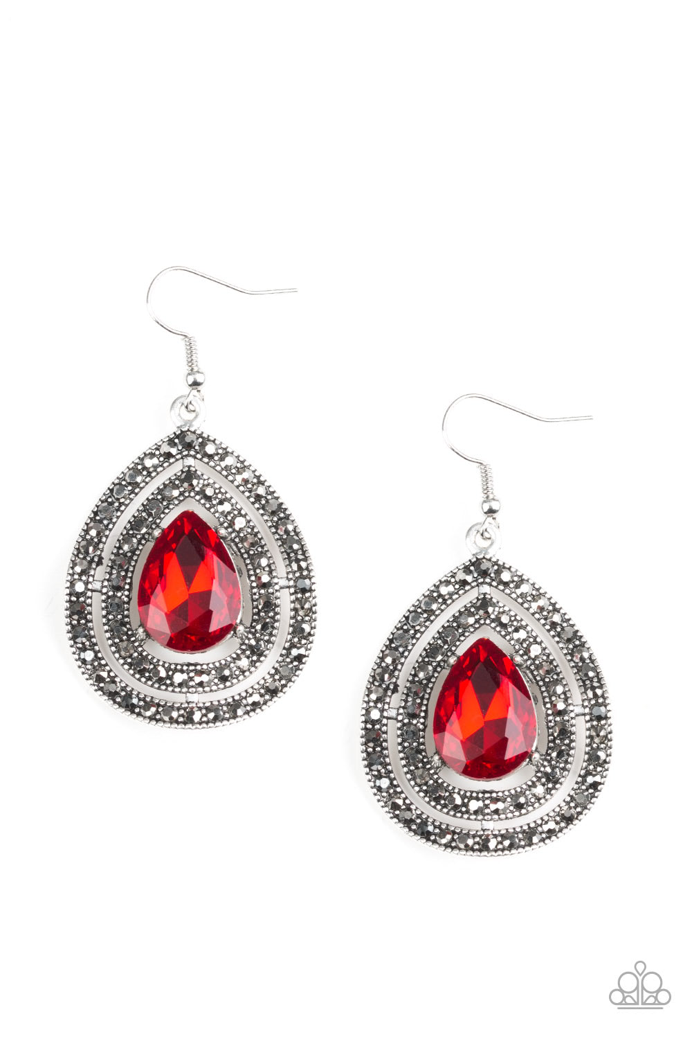 Paparazzi Accessories Royal Squad - Red Earrings 