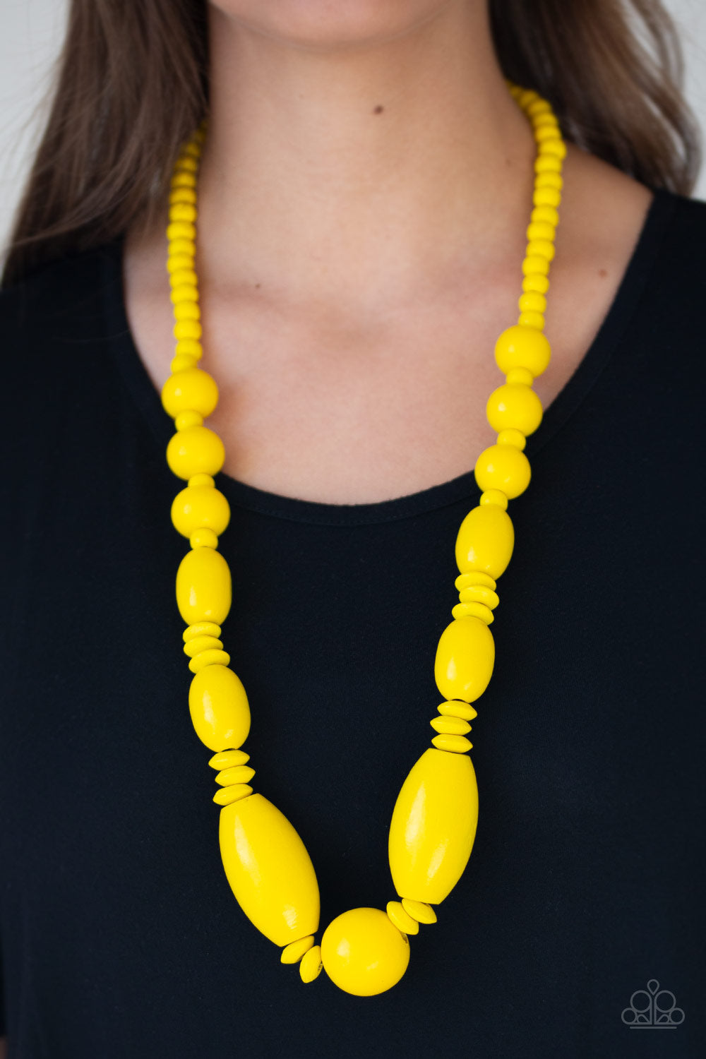 Paparazzi Accessories Summer Breezin - Yellow Necklace & Earrings 