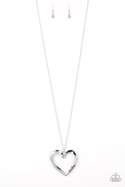 Paparazzi Accessories - A Mothers Love - Silver Necklace & Earrings 