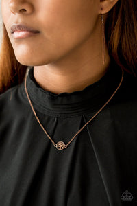 Paparazzi Accessories Treetop Trend - Copper Necklace & Earrings 