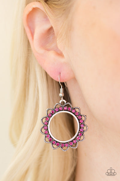 Paparazzi Accessories Bring Your Tambourine - Pink Earrings 